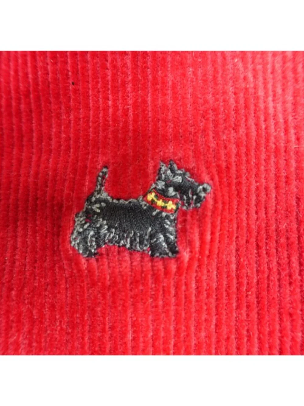 Ralph Lauren Girls Pants Red 8 Scotty Dog Critter Flare Corduroy